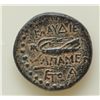 Image 2 : Claudius (41-54AD) - AE-18   Apamea, Syria   Obv: laur. hd of Zeus r., Rev: Nike advancing l., holdi
