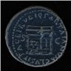 Image 2 : Nero (54 - 68 AD) - AE-As   Rome  65 AD. Obv: Laur. hd.  r.,  NERO CAESAR AVG GERM IMP  Obv: Temple 
