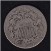 Image 2 : 1883 over 2 United States of America Five Cent - Rare Variety, VG.