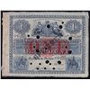 Image 1 : 1912 Union Bank of Scotland One Pond Specimen - PS 805. Edges were mounted on back, several hole can