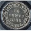 Image 2 : 1865 Newfoundland Twenty Cent Pattern  - CH NF-13, Bowman No. unlisted. PCGS SP63+. Silver 4.5 grams