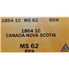 Image 3 : 1864 Nova Scotia One Cent - ANACS MS-62 Brown.