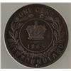 Image 1 : 1865 Newfoundland One Cent - ANACS AU-55.