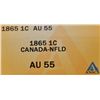 Image 3 : 1865 Newfoundland One Cent - ANACS AU-55.