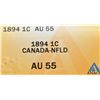 Image 3 : 1894 Newfoundland One Cent - ANACS AU-55.