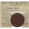Image 1 : 1909 Newfoundland One Cent - ICCS MS-60 Brown; mark.