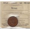 Image 1 : 1944C Newfoundland One Cent - ICCS MS-60 Brown.