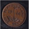 Image 2 : 1944C Newfoundland One Cent - ICCS MS-60 Brown.