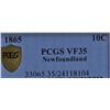Image 3 : 1865 Newfoundland Ten Cent  - PCGS VF35.