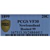 Image 3 : 1899 Newfoundland Twenty Cent - PCGS VF30, hooked 99's.