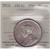 Image 1 : 1917C Newfoundland Fifty Cent - ICCS MS-64.