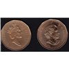 Image 2 : 1990 & 2005 One Dollar Loonies  - 1990 contains dabs of a hard substance, glue or a lacquer. The 200