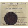 Image 1 : 1859 One Cent - ICCS VF-20 DP N9 Variety.