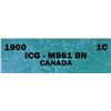 Image 3 : Lot of Two Large One Cents - 1891 LL SD ICG VF-35, 1900 ICG MS61 BN. 2 Pcs.