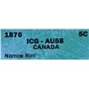 Image 3 : 1870 Five Cent  - ICG AU58 Narrow Rim.
