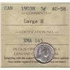 Image 1 : 1903H Five Cent - ICCS AU-58, Large H Variety.