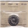 Image 1 : 1948 Five Cent - ICCS MS-64.