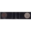Image 2 : Lot of Two Five Cents  - Dates include: 1899 ICCS AU-55 cleaned and 1900 Round O; harshly cleaned IC