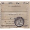 Image 1 : 1910 Ten Cent  - ICCS MS-62.