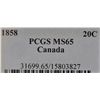 Image 3 : 1858 Twenty Cent - PCGS MS65, difficult to improve upon. Perfect toning.