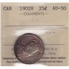 Image 1 : 1902H Twenty Five Cent  - ICCS AU-50.