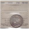 Image 1 : 1930 Twenty Five Cent - ICCS MS-60.