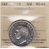 Image 1 : 1948 Fifty Cent - ICCS MS-62.