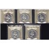 Image 1 : Lot of Five ICCS 1958 Dollars - MS-62 (3), MS-63 (2). 5 Pcs.
