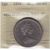 Image 1 : 1974 One Dollar - ICCS MS-63, double yoke #2.