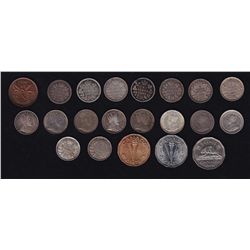 Canadian Decimal Lot  - Includes: 1943 One Cent, 1870 (2), 1880H, 1886, 1899, 1902H, 1907, 1908, 190