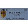 Image 3 : 1913C Canadian Sovereign  - PCGS MS63+, great blue chip coin.