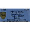 Image 3 : CH NS-1A1 - BR 867, 1823 Nova Scotia Half Penny Token, PCGS AU53. Ex:Temple.