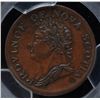 Image 1 : CH NS-1D2 - BR 871, 1832 Nova Scotia Half Penny Token, PCGS AU50. Ex:Temple.