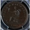 Image 1 : CH NS-20A4 - BR 962, 1813 Trade and Navigation One Penny Token, PCGS AU58. Ex:Temple. *** CHANGE OF 