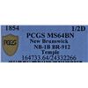 Image 3 : CH NB-1B - BR 912, 1854 New Brunswick Half Penny, PCGS MS64 BN. Ex:Temple.