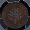 Image 1 : CH LC-3A1 - BR 714, Lower Canada Agriculture UN Sous Token, PCGS MS63 BN. Ex:Temple.