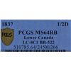 Image 3 : CH LC-8C1 - BR 522, 1837 Lower Canada Agriculture Half Penny Token, PCGS MS64 RB. Ex:Temple.