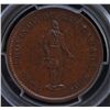 Image 1 : CH LC-9A1 - BR 521, 1837 Lower Canada Agriculture One Penny Token, PCGS MS64 BN. Ex:Temple.