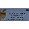 Image 3 : CH LC-9A1 - BR 521, 1837 Lower Canada Agriculture One Penny Token, PCGS MS64 BN. Ex:Temple.