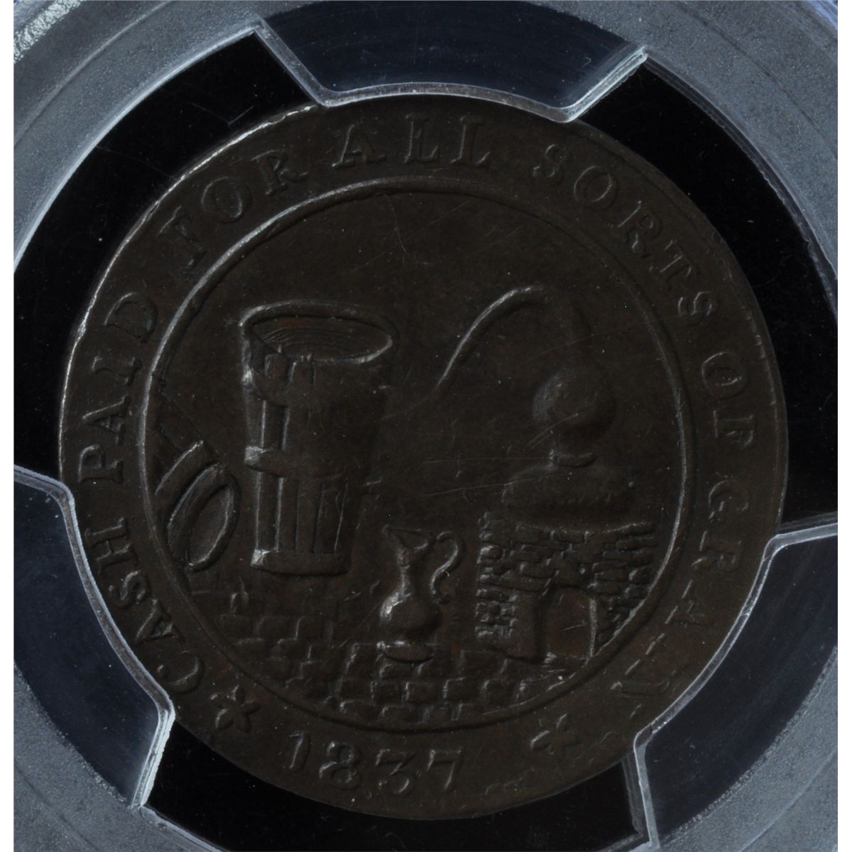 CH LC-16A3 - BR 562, 1837 Molson Distillers UN Sous Token, PCGS XF45 ...