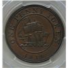 Image 1 : CH LC-52 - BR 989, 1814 Lower Canada One Penny Token, PCGS AU53. Ex:Temple.