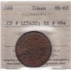 Image 1 : CH LC-54D2 - BR 994, 1815 Lower Canada Half Penny Token, ICCS MS60.