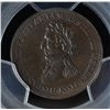 Image 1 : CH WE-11B4 - BR 986, Wellington Lower Canada Half Penny Token (c.1812), PCGS UNC Details. Ex:Temple.