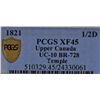 Image 3 : CH UC-10  - BR 728, 1821 Upper Canada Commercial Change Token, PCGS XF45 Ex:Temple.