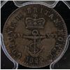 Image 1 : CH NC-1D4 1822 British West Indies 1/16 Dollar Token  - PCGS MS62, great match for the other uncircu