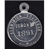 Image 2 : BR 609 - Small size, Greek image / Aluminium Souvenir Toronto 1891, Al, 1.31g, looped, Unc.