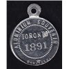 Image 2 : BR 609 - Small size, Greek image / Aluminium Souvenir Toronto 1891, Al, 1.31g, looped, Unc.