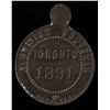 Image 2 : BR 609 - Small size, Greek image / Aluminium Souvenir Toronto 1891, Cu, 4.97g, looped, Unc.