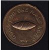 Image 2 : BR 610A - T. Phelan Montreal, One Half Loaf, Brass, reg reverse, 5.38g, Unc.