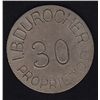 Image 2 : BR 620A - I.B. Durocher, Richelieu Hotel 30 (round o), large letters, wm, 7.85g, Unc.